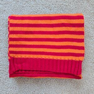 Marimekko x Uniqlo Striped Scarf Wool Blend Orange & Fuchsia